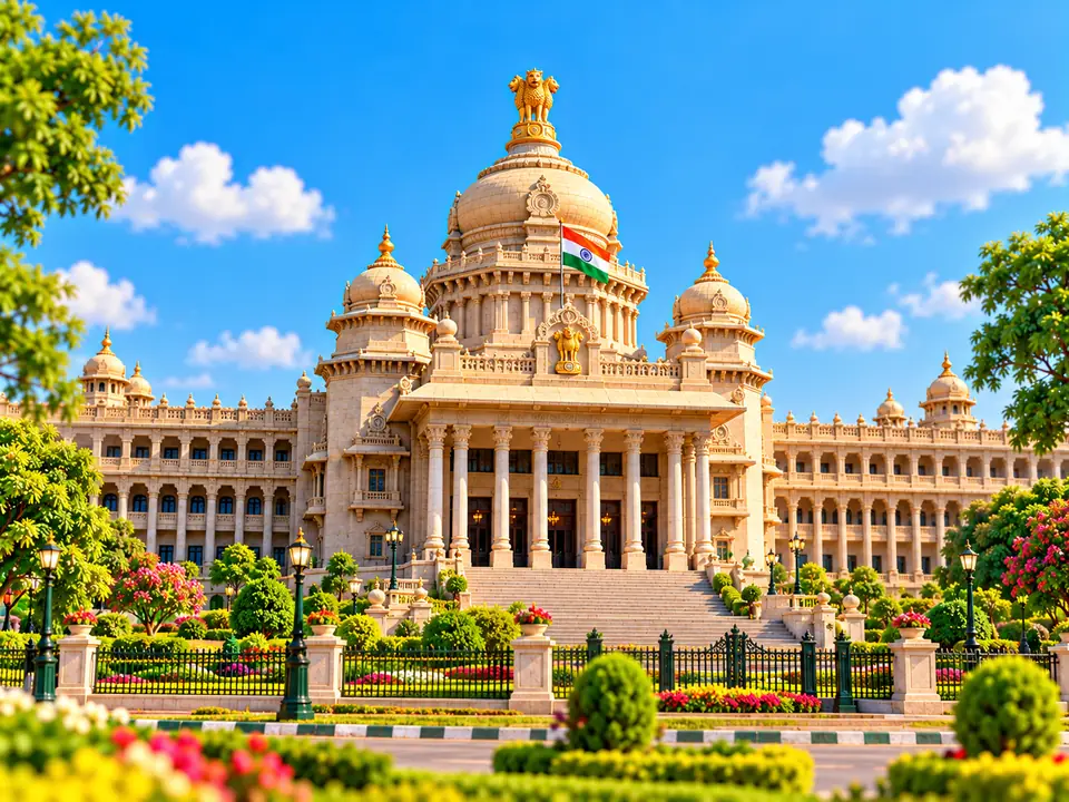 Illustration of a famous landmark in Bengaluru