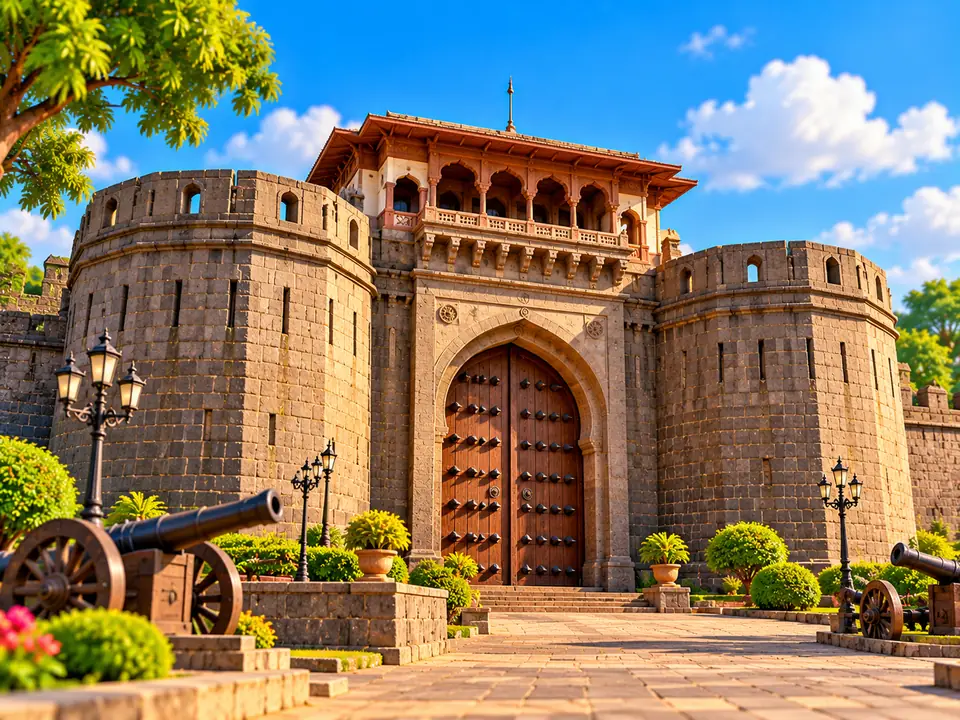 Illustration of a famous landmark in Pune